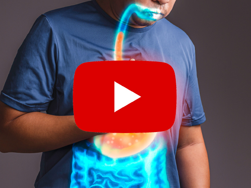 a imagem ilustra um homem sofrendo de refluxo